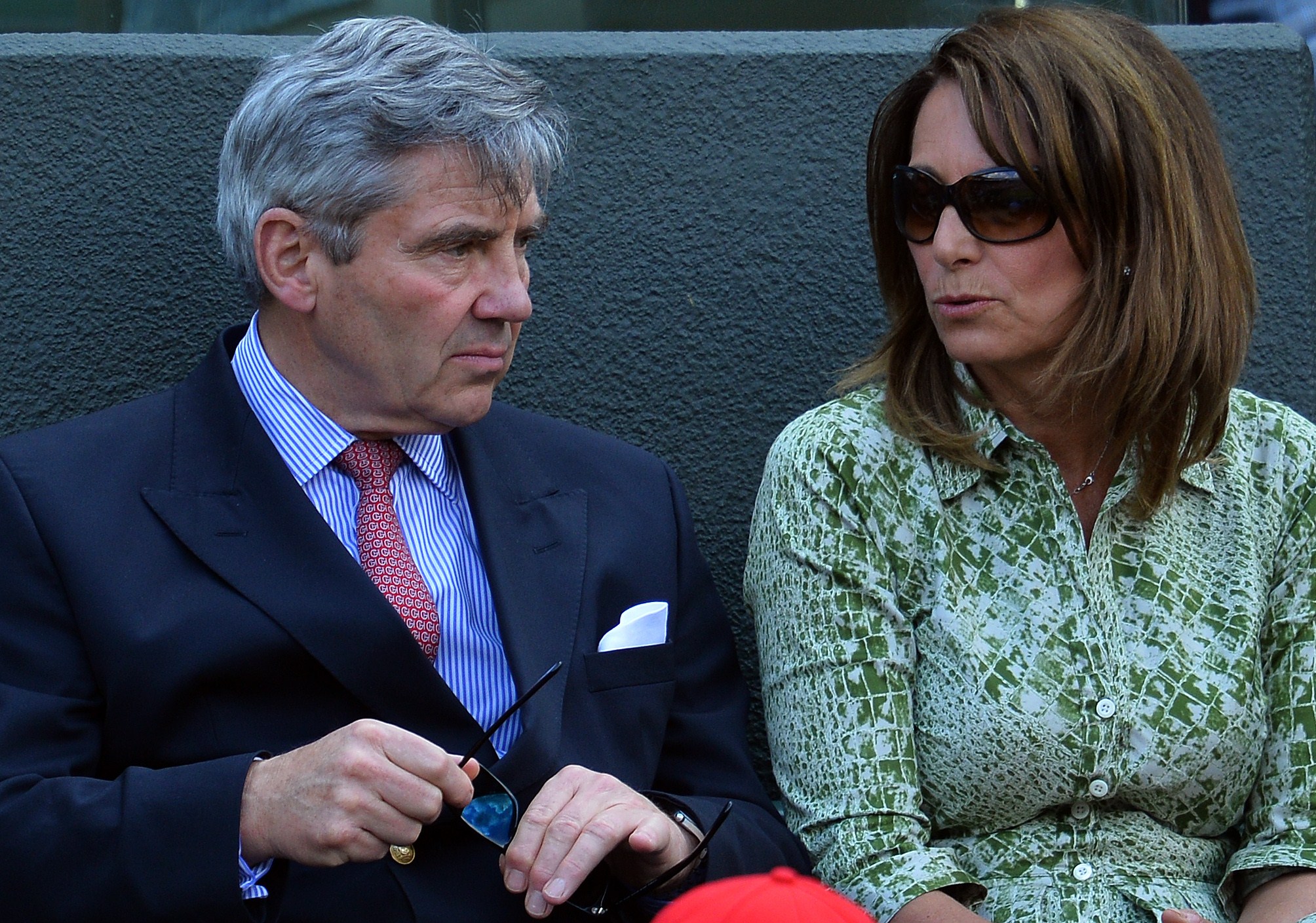 Michael y Carole Middleton en el Campeonato de Wimbledon en Londres en 2015 | Fuente: Getty Images
