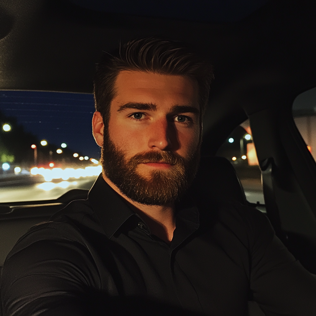 Un hombre pensativo conduciendo un Automóvil | Fuente: Midjourney