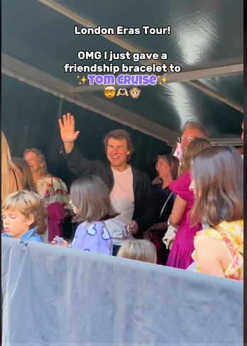 Tom Cruise en el concierto de Taylor Swift publicada el 23 de junio de 2024 | Fuente: Tiktok/@itsjhomonta