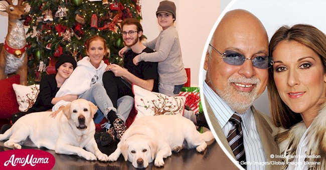 Céline Dion en conmovedora tarjeta navideña con sus hijos a 3 años de la muerte de su esposo