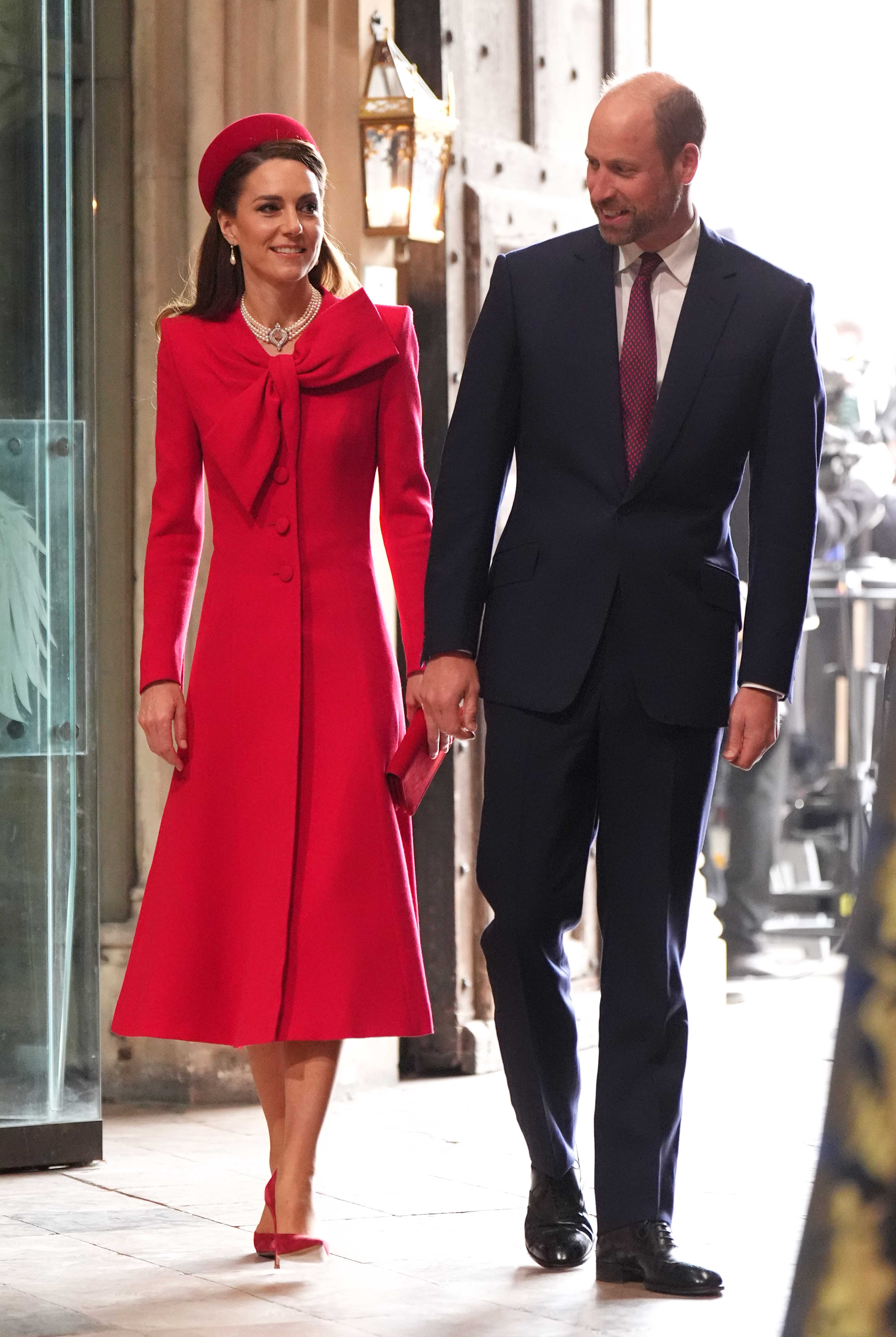 La princesa Catherine y el príncipe William llegando al acto. | Fuente: Getty Images