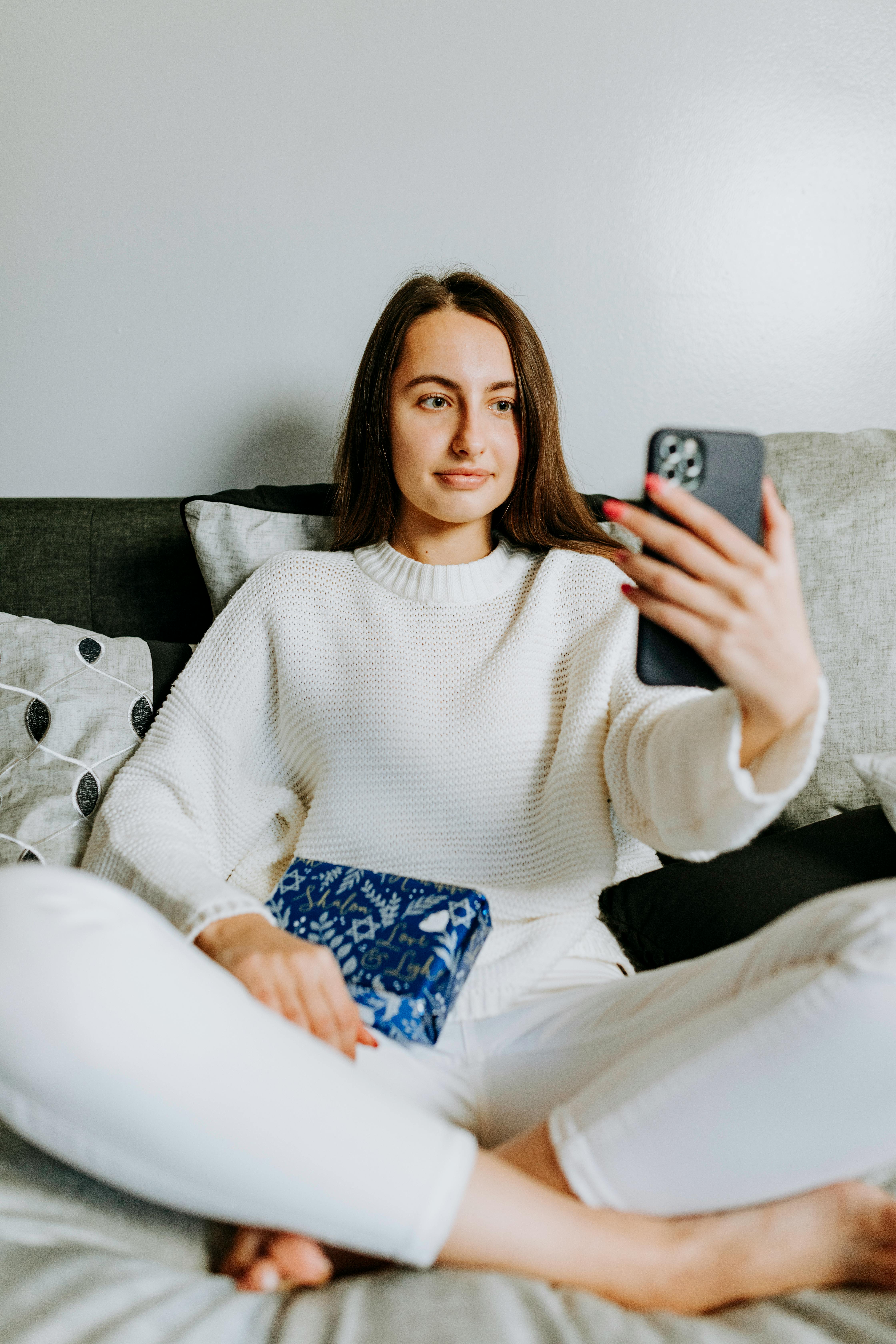 Una mujer en una llamada de FaceTime | Fuente: Pexels