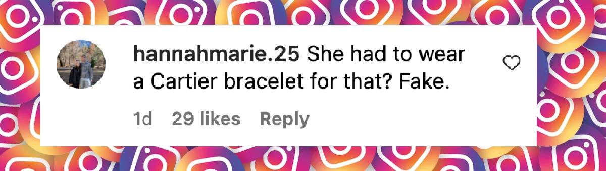 Un comentario de un fan sobre Meghan Markle, fechado el 12 de enero de 2025 | Fuente: Instagram/entertainmenttonight