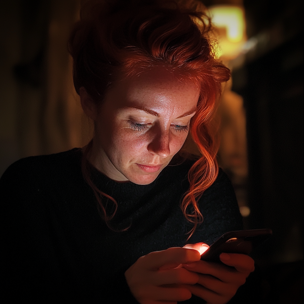 Una mujer utilizando su teléfono | Fuente: Midjourney