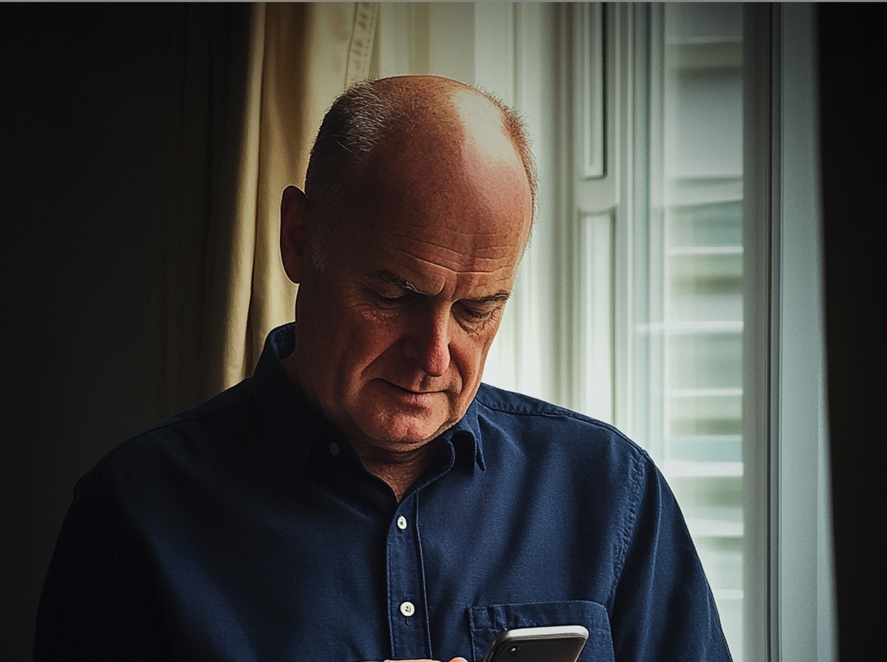 Un hombre escribiendo en su teléfono | Fuente: Midjourney