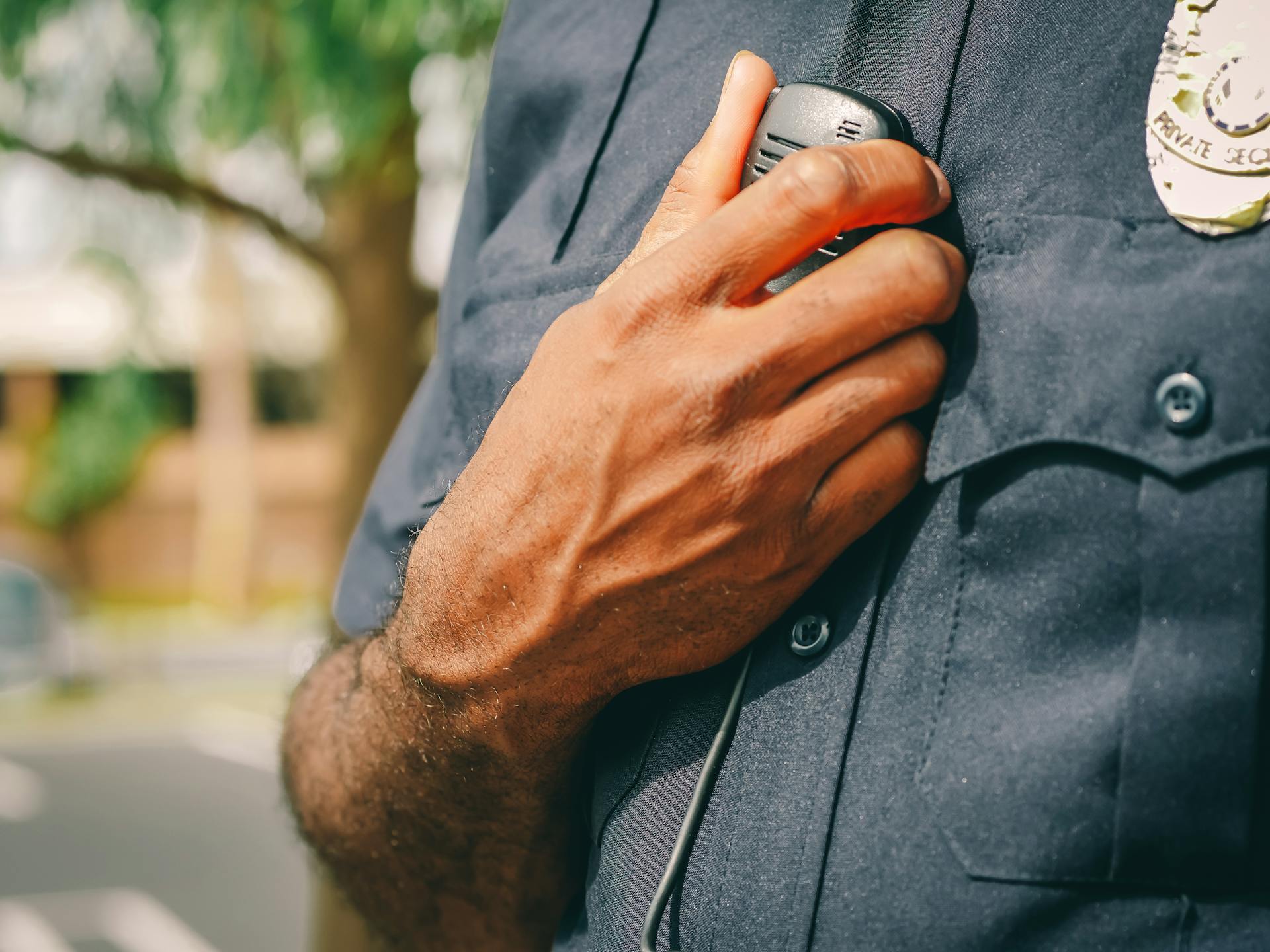 Primer plano de un agente de policía con uniforme | Fuente: Pexels