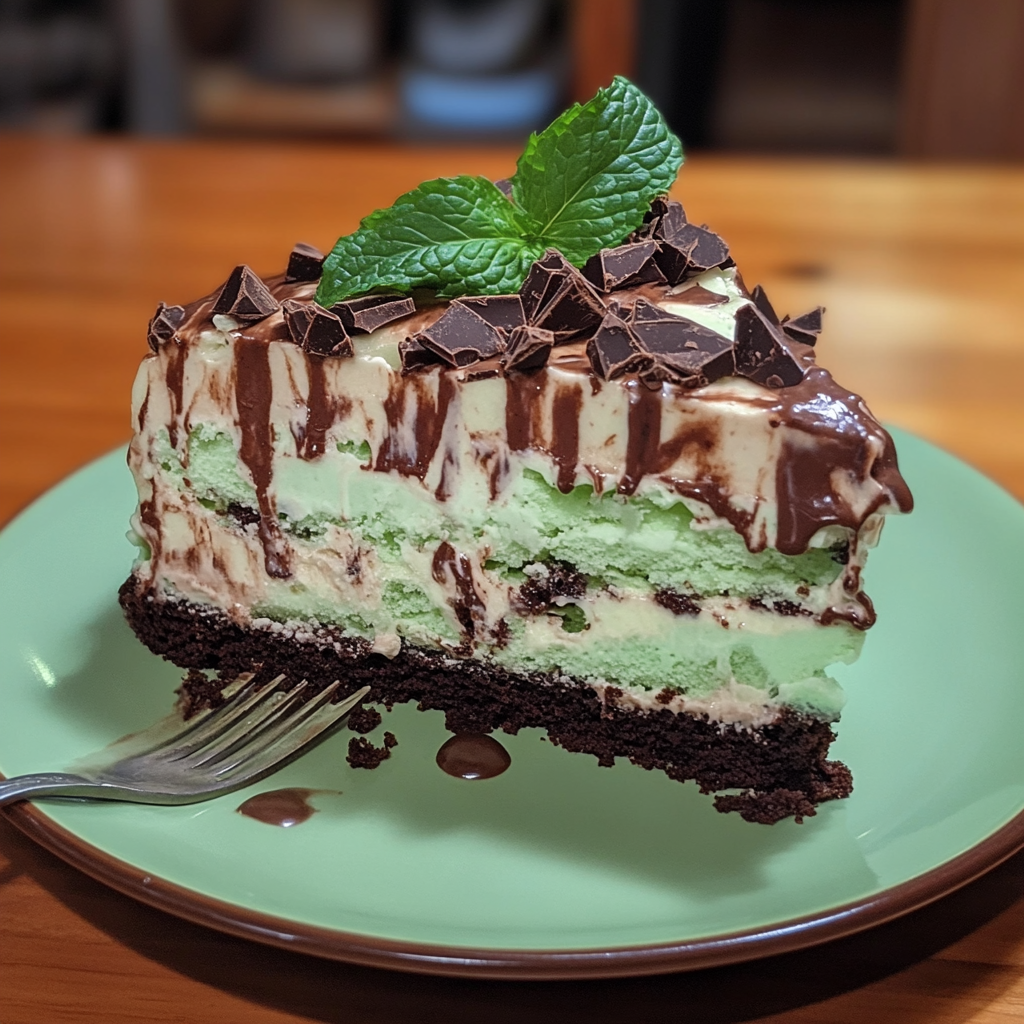 Un postre de menta | Fuente: Midjourney