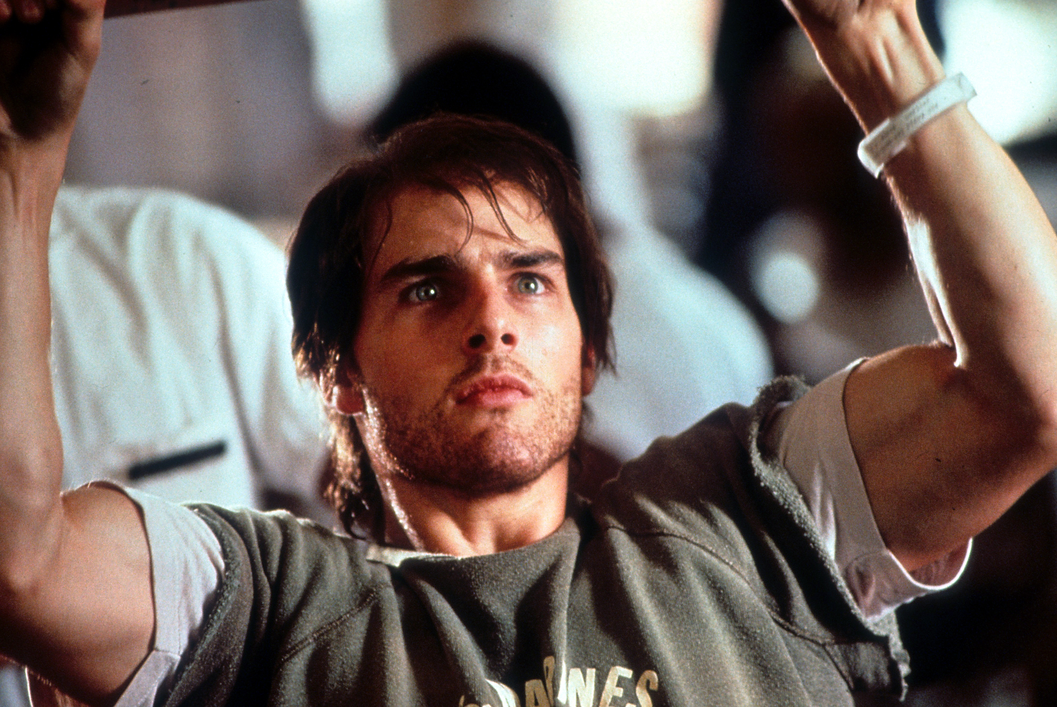 Tom Cruise en el rodaje de "Born on the 4th of July", 1989 | Fuente: Getty Images