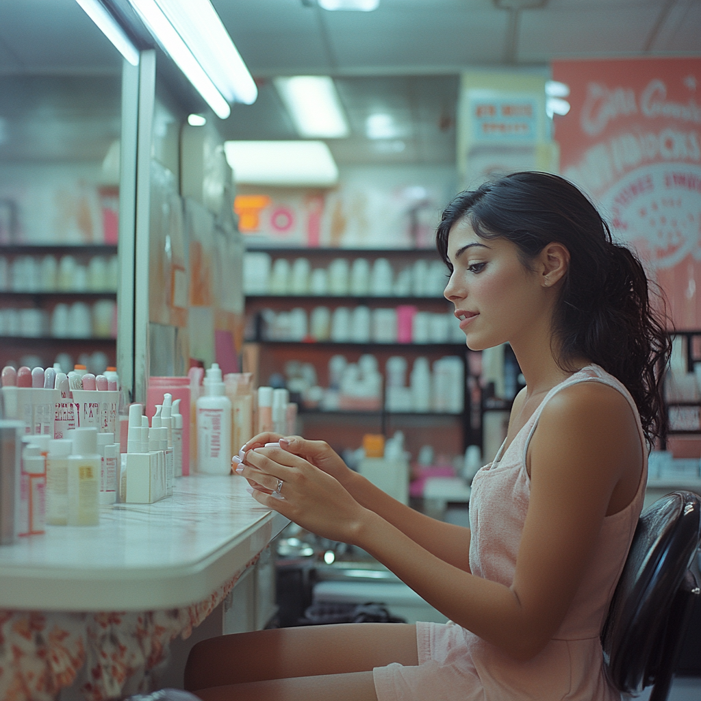 Una mujer haciéndose la manicura | Fuente: Midjourney