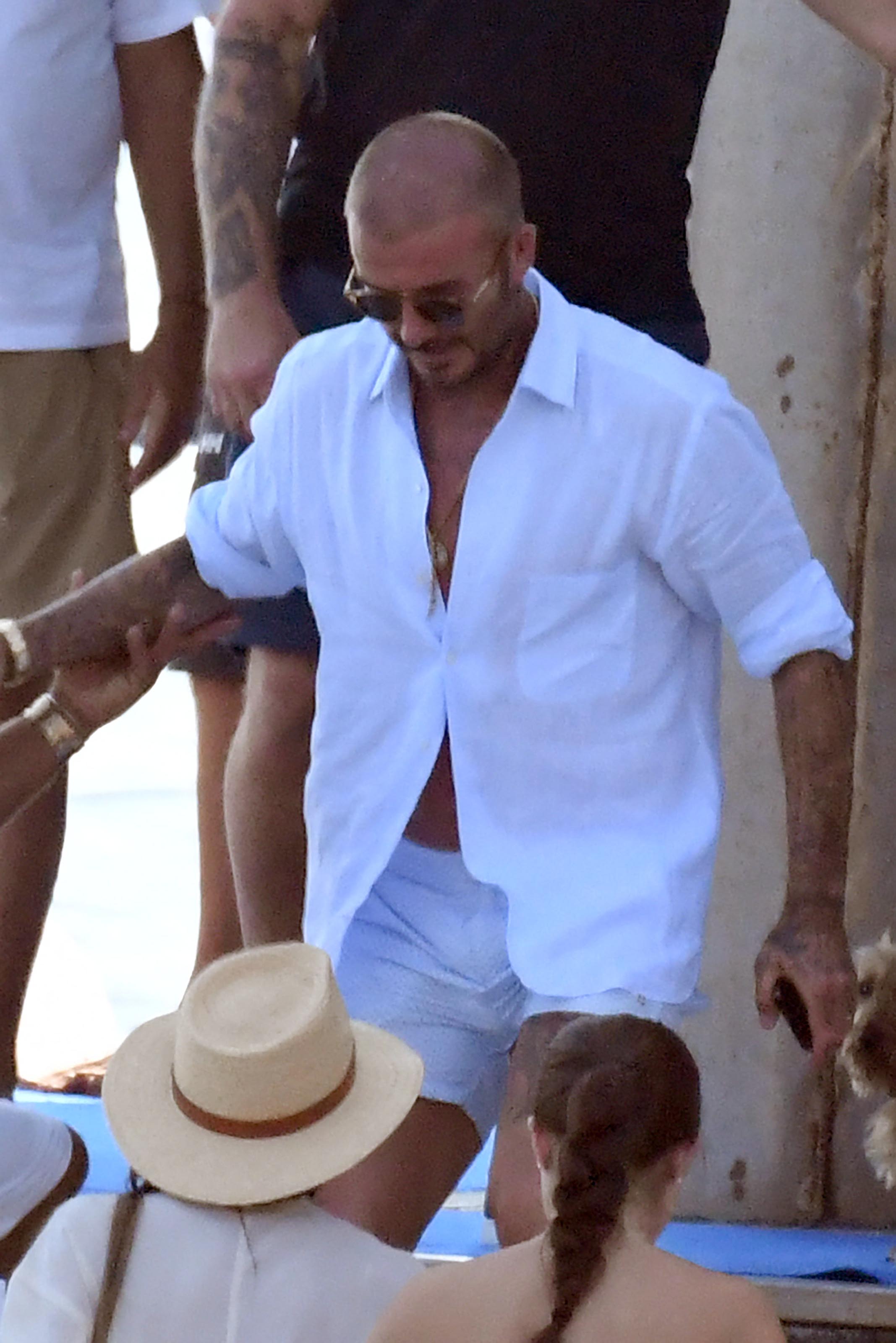 David Beckham el 18 de agosto de 2023, en Nerano, Italia | Foto: Getty Images