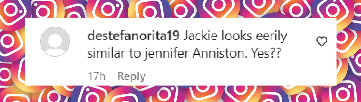 Comentario de un internauta sobre el parecido de Jackie Sandler con Jennifer Aniston, publicado en agosto de 2024 | Fuente: Instagram/people