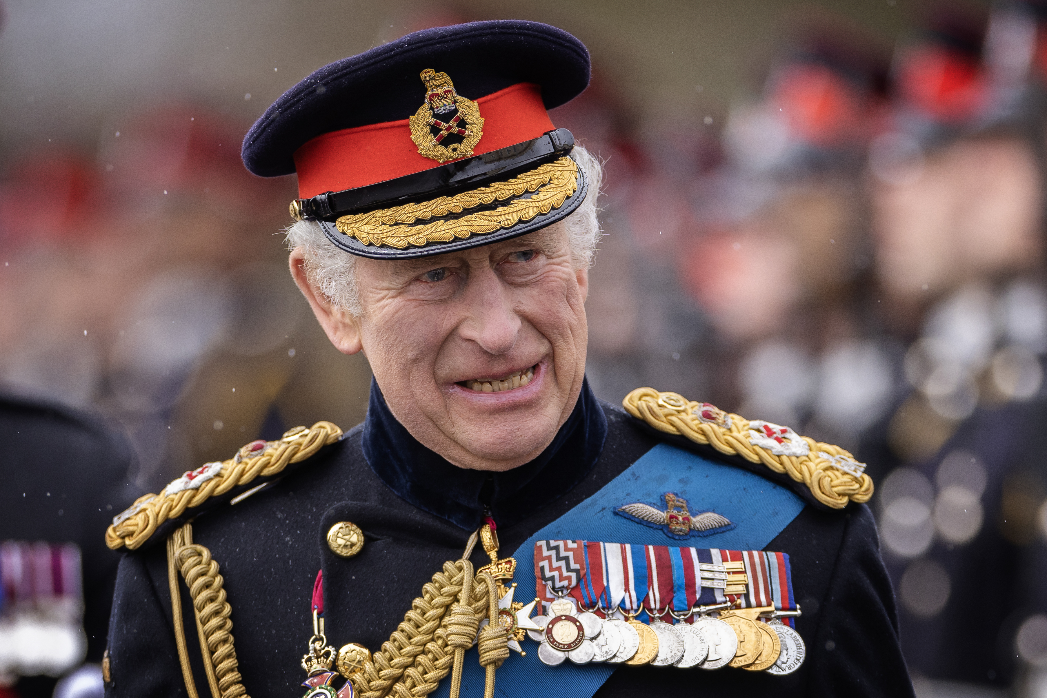 Rey Charles III en la Real Academia Militar de Sandhurst el 14 de abril de 2023 | Foto: Getty Images
