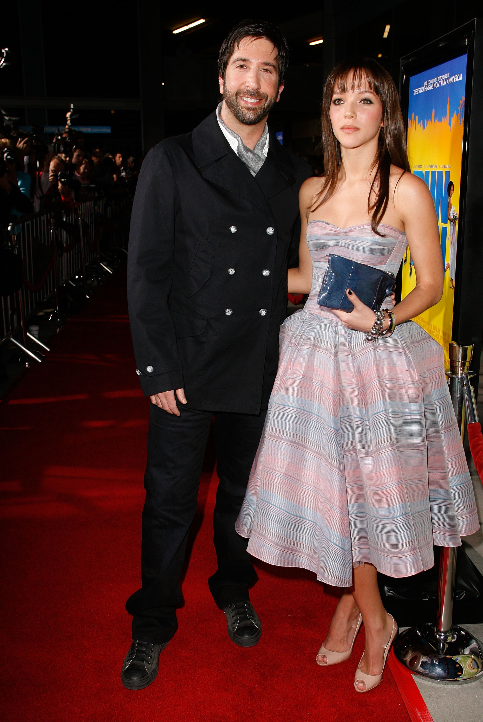 David Schwimmer y Zoe Buckman en el estreno de "Run, Fat Boy Run" el 24 de marzo de 2008 en Hollywood, California. | Fuente: Getty Images