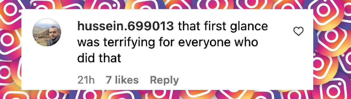 Comentario de un internauta sobre Donald Trump, fechado el 16 de marzo de 2025: "Esa primera mirada fue aterradora para todos los que lo hicieron". | Fuente: Instagram/skynews