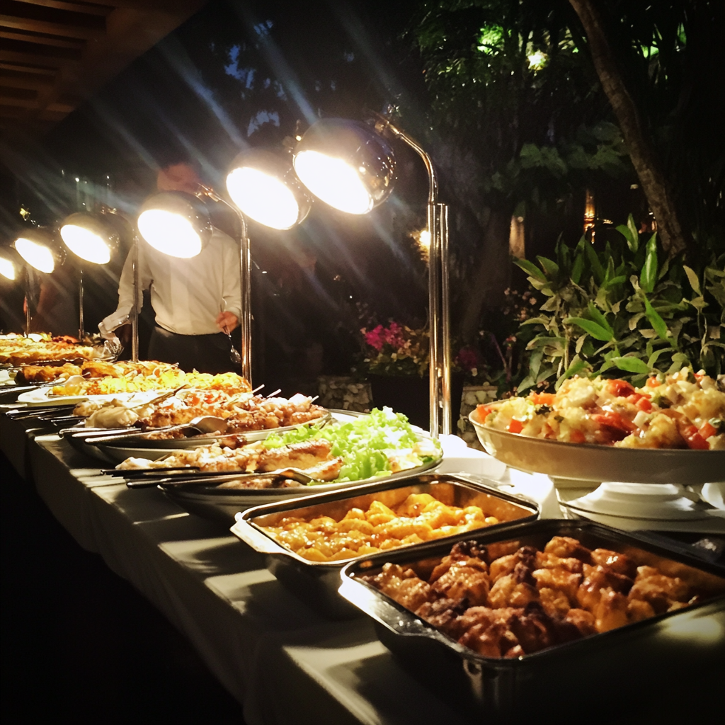 Un buffet de boda | Fuente: Midjourney