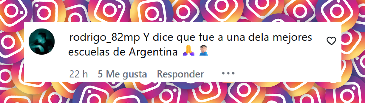 Comentario de un usuario sobre el error de Lola Latorre en "Pasapalabra" | Fuente: Instagram/mdzradio