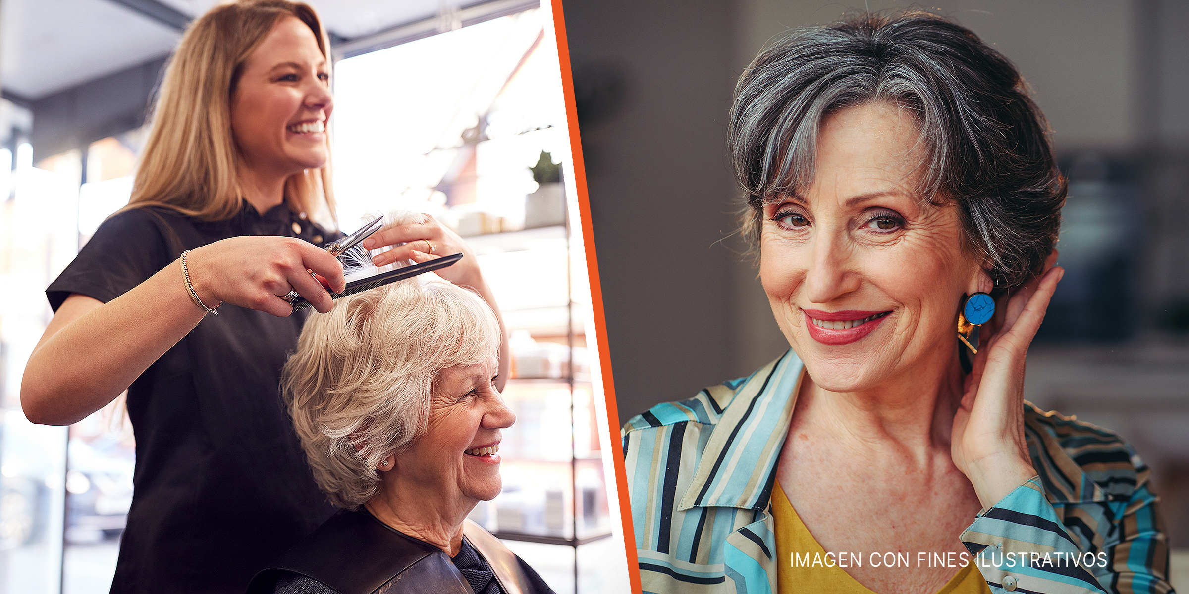 Peluquera y mujer mayor | Hermosa mujer mayor | Foto: Shutterstock