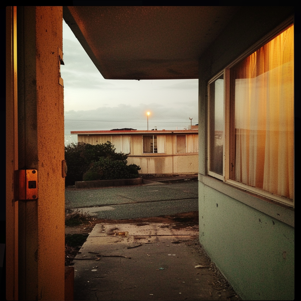 Un motel costero en ruinas | Fuente: Midjourney