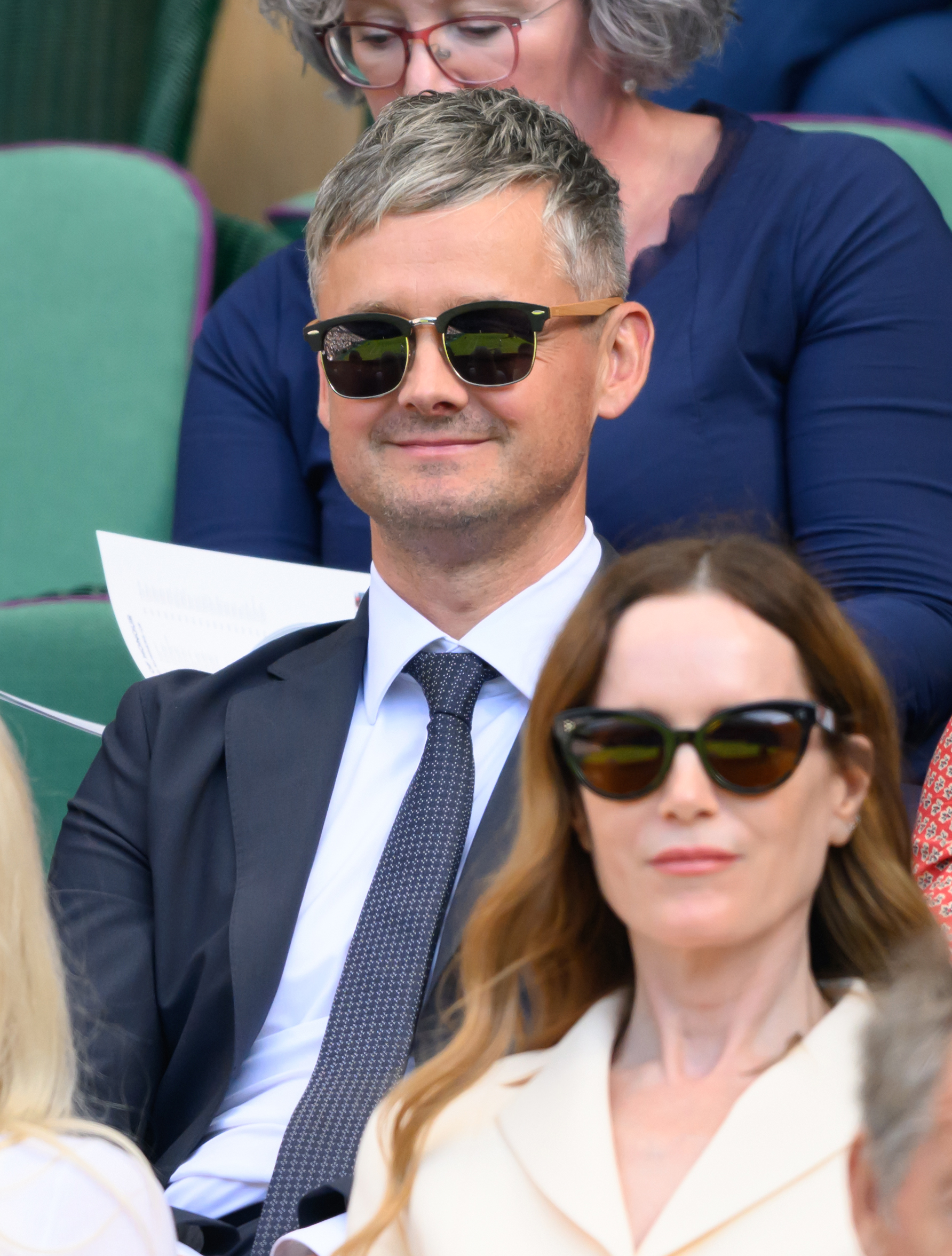 El famoso cantante en el tercer día del Campeonato de Tenis de Wimbledon en el All England Lawn Tennis and Croquet Club el 2 de julio de 2025, en Londres. | Fuente: Getty Images