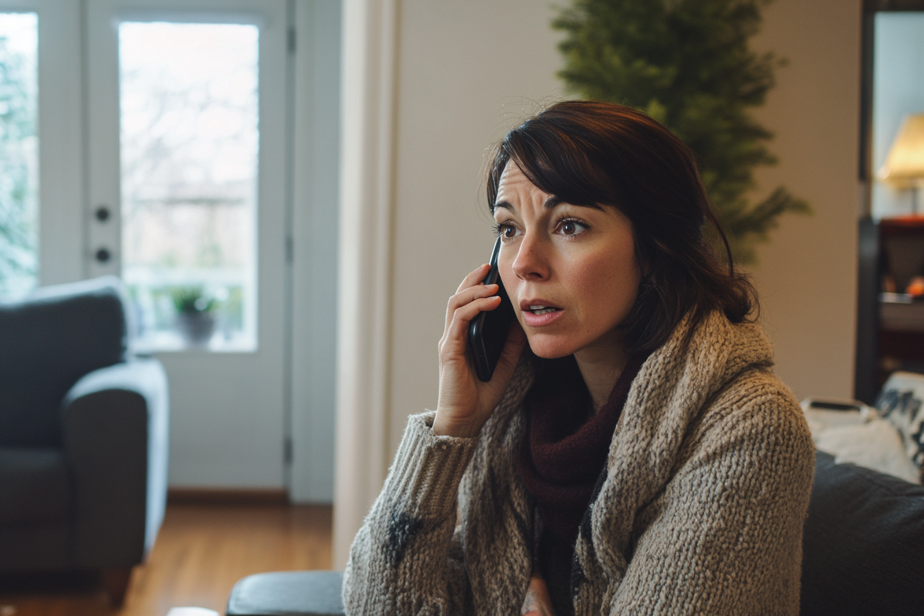 Una mujer hablando por teléfono | Fuente: Midjourney