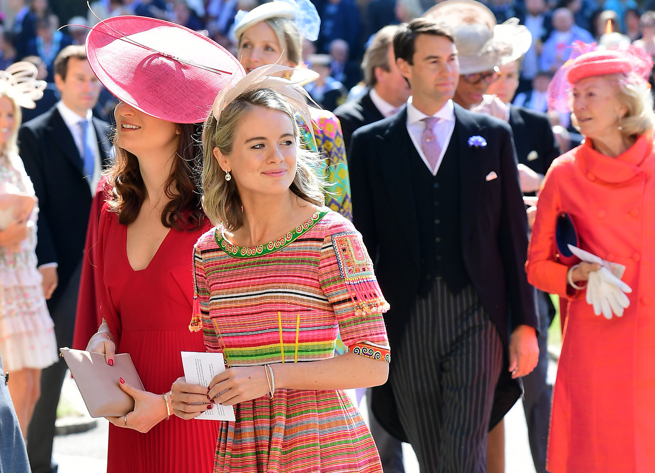 Cressida Bonas llega a la boda del príncipe Harry y Meghan Markle en la Capilla de San Jorge el 19 de mayo de 2018 en el Castillo de Windsor, en Windsor, Inglaterra. | Fuente: Getty Images