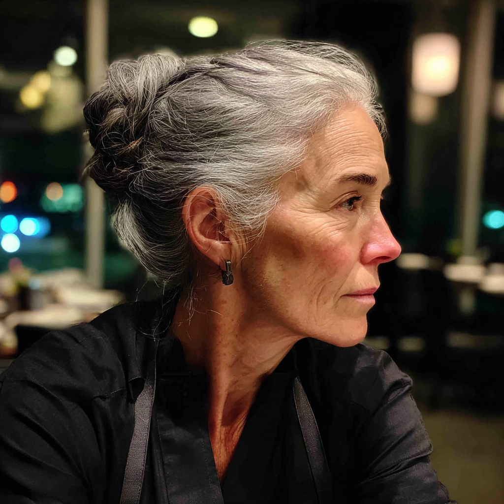 Una vista laterale di una donna delle pulizie | Fonte: Midjourney