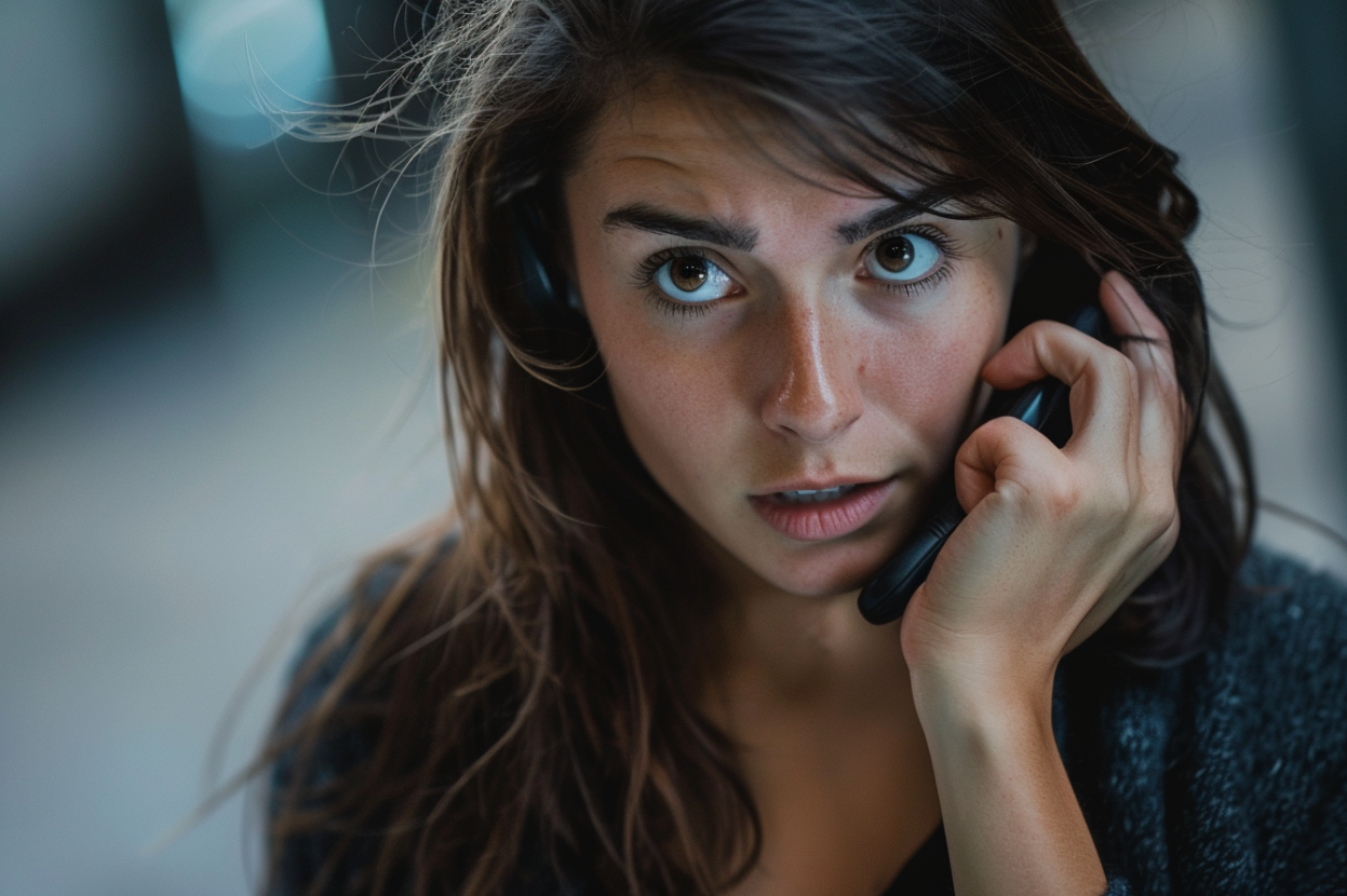 Una mujer haciendo una llamada telefónica | Fuente: Midjourney