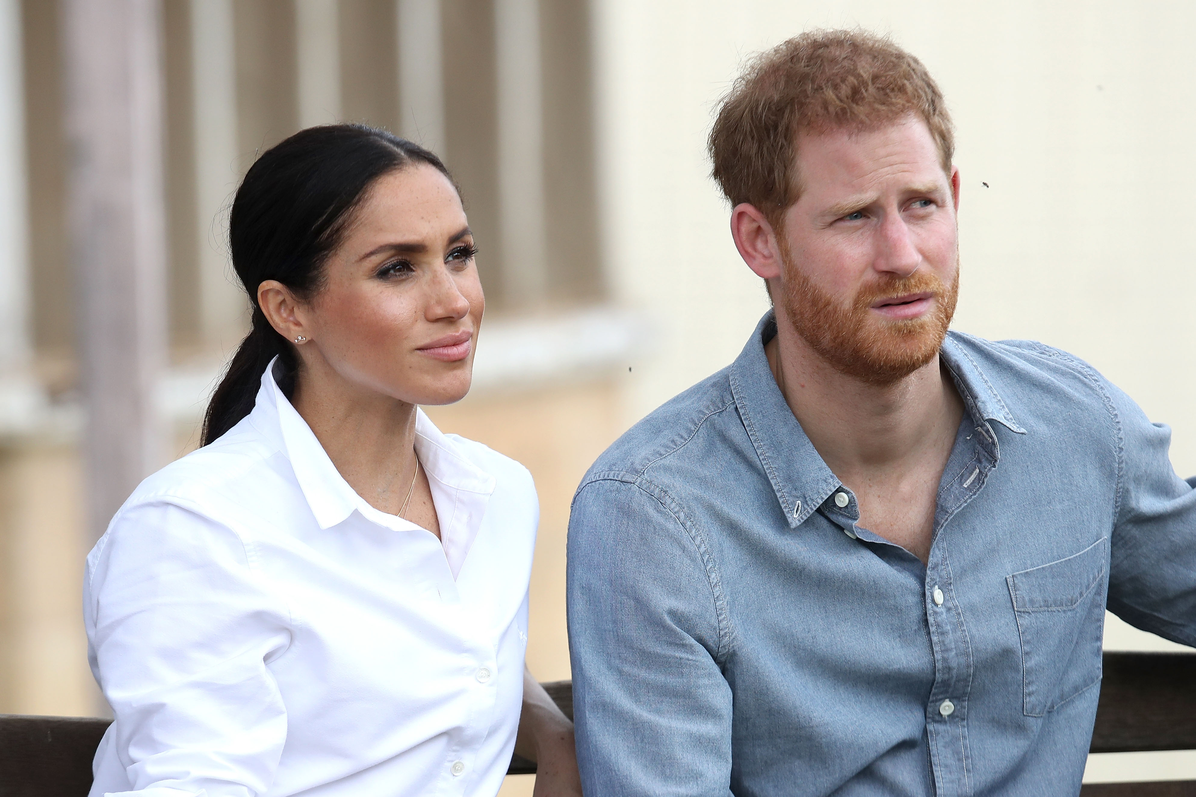 Meghan Markle y el príncipe Harry visitan a una familia granjera local, los Woodley, el 17 de octubre de 2018, en Dubbo, Australia. | Fuente: Getty Images