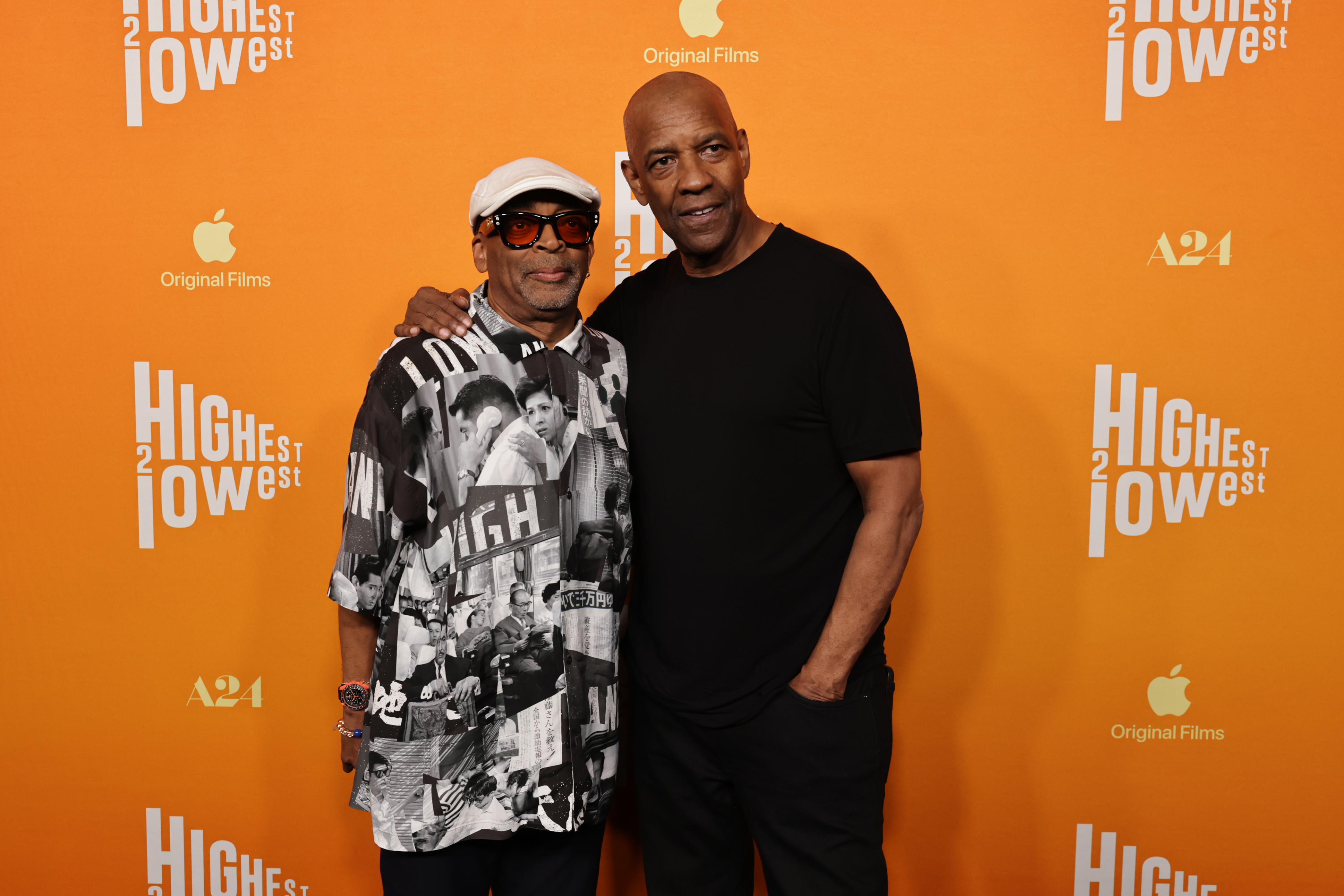 Spike Lee y Denzel Washington, en la proyección especial en Los Angeles de "Highest 2 Lowest", de Apple Original Films y A24, celebrada el 13 de agosto de 2025. | Fuente: Getty Images