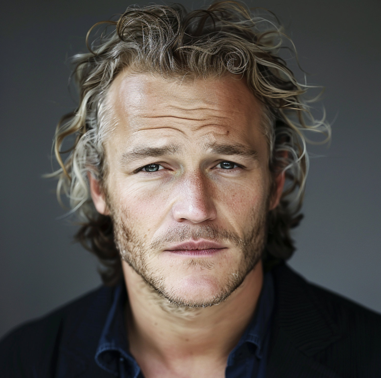 Imagen AI de Heath Ledger en la vejez | Fuente: Midjourney