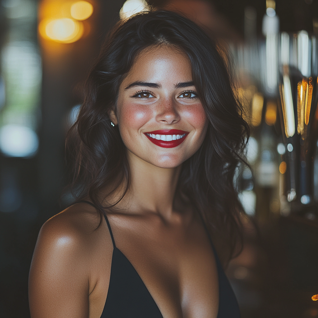 Una mujer en un bar | Fuente: Midjourney
