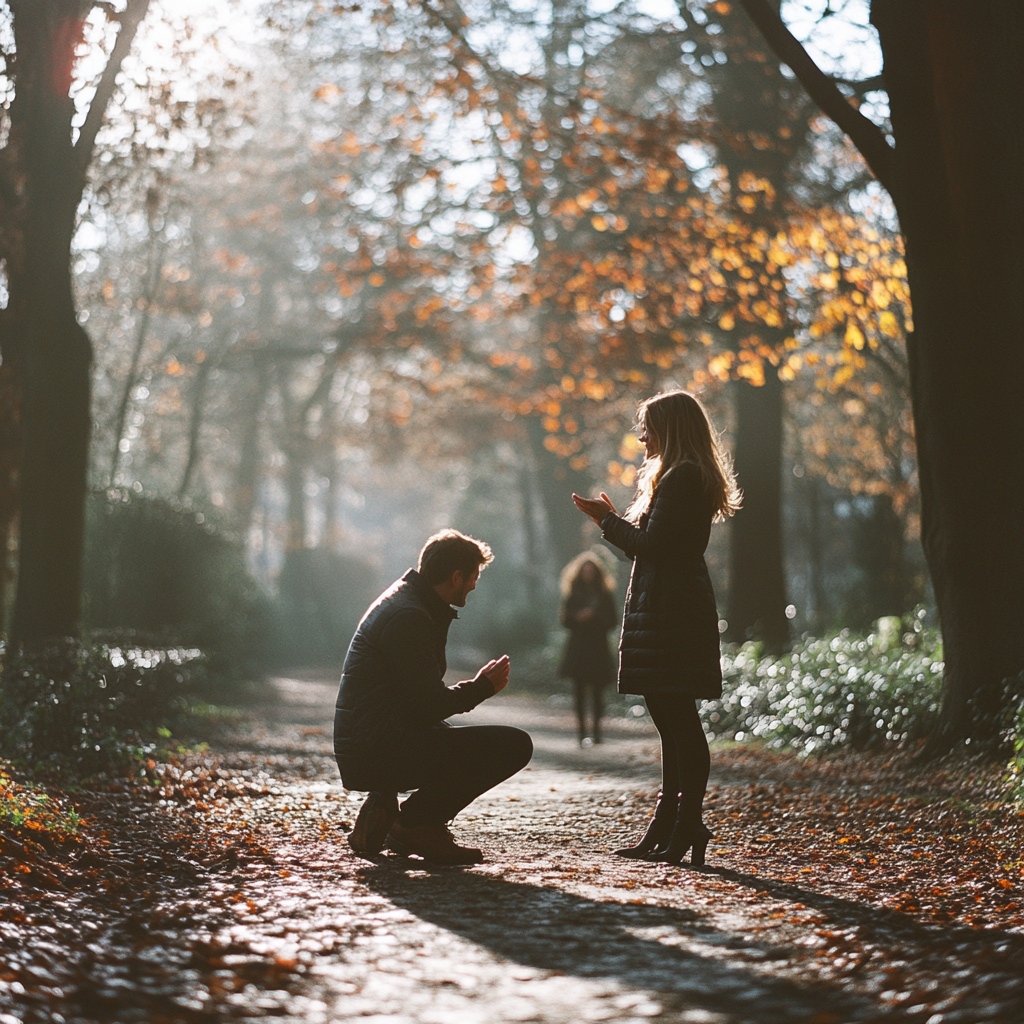 Un hombre proponiendo matrimonio | Fuente: Midjourney