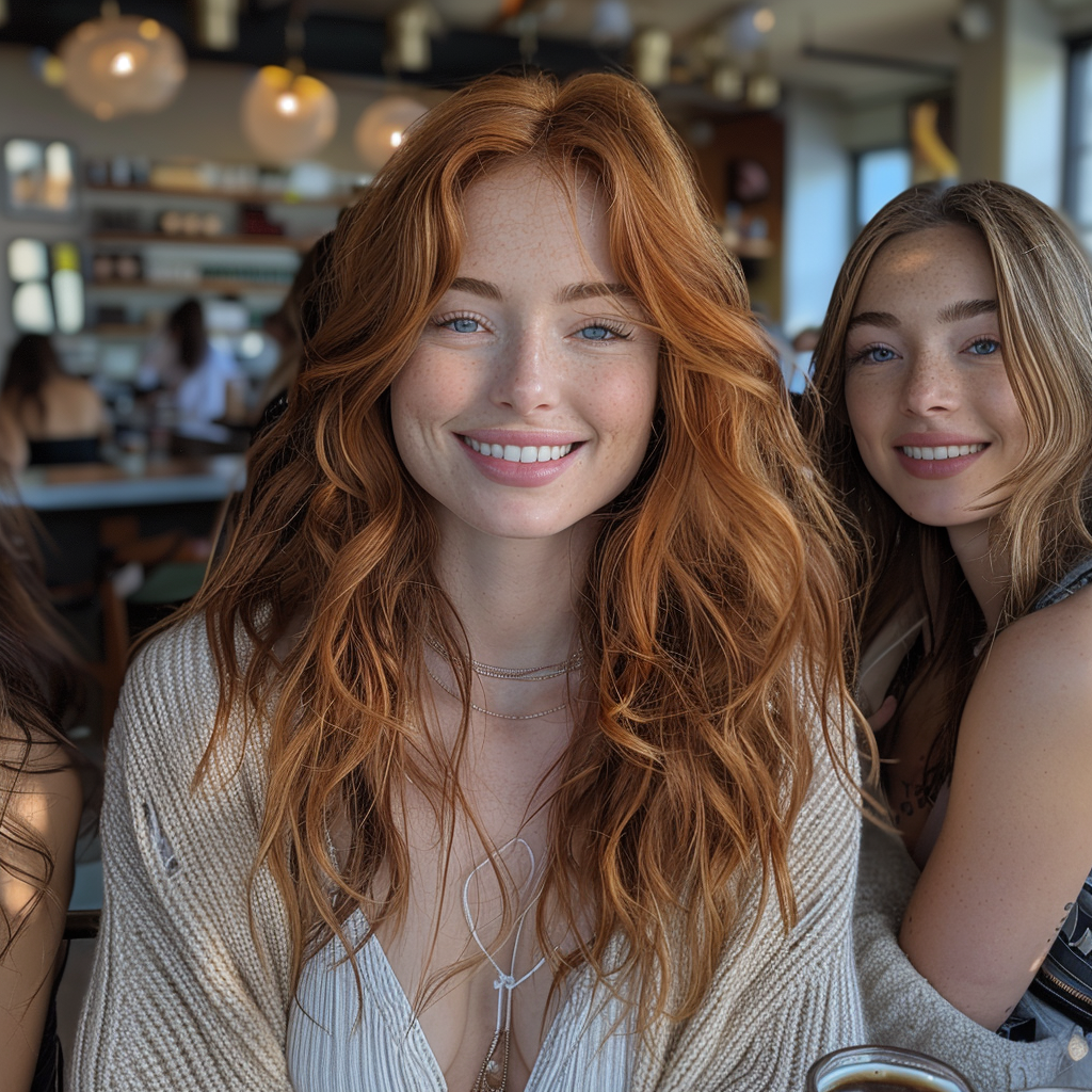 Jenna tomando café con amigos | Foto: Midjourney