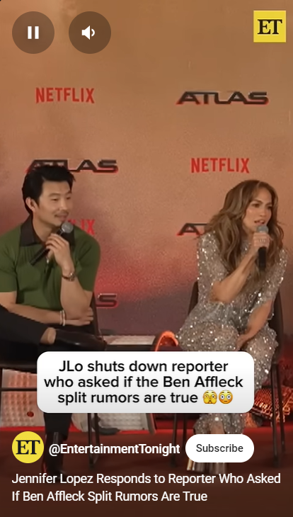 Simu Liu y Jennifer Lopez en una entrevista durante una gira de prensa para su película "Atlas" en Ciudad de México, como se ve en un vídeo compartido el 24 de mayo de 2024 | Fuente: YouTube/EntertainmentTonight