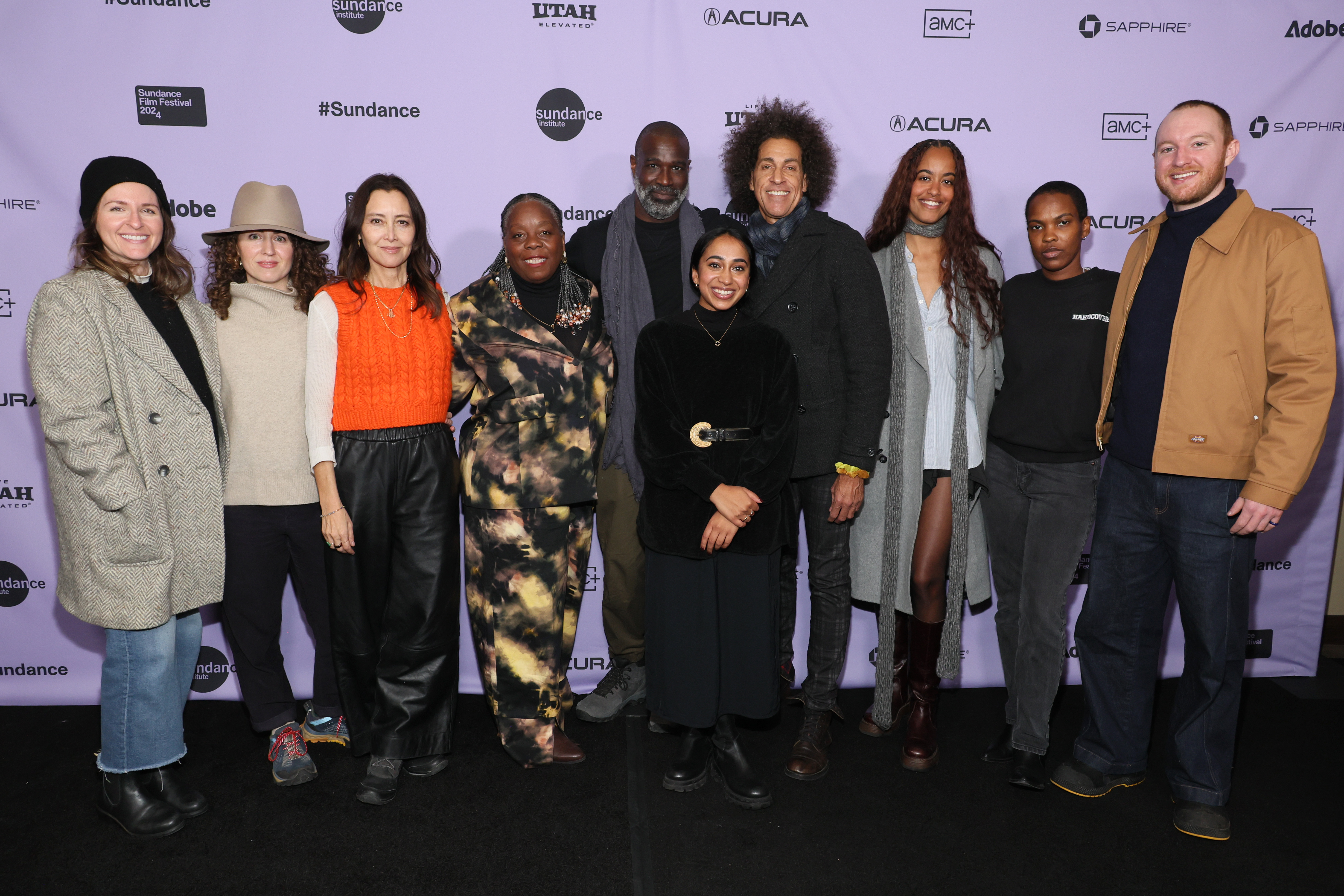 LaTonya Borsay, Tunde Adebimpe, Ayesha Nadarajah y Malia Obama en el estreno de "The Heart" durante el Festival de Cine de Sundance 2024 el 18 de enero de 2024 en Park City, Utah | Fuente: Getty Images