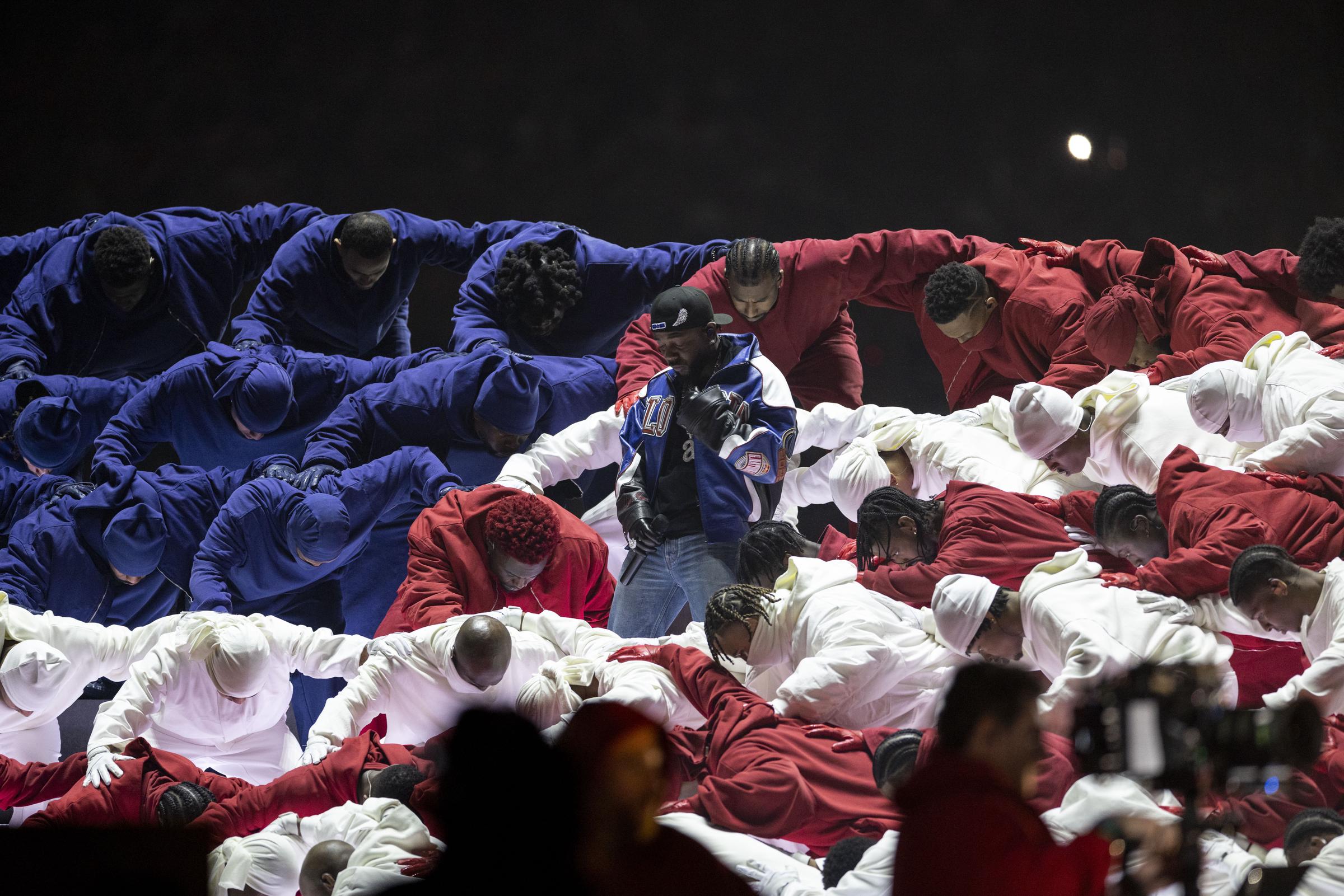 Kendrick Lamar actúa durante el Super Bowl LIX el 9 de febrero de 2025 | Fuente: Getty Images