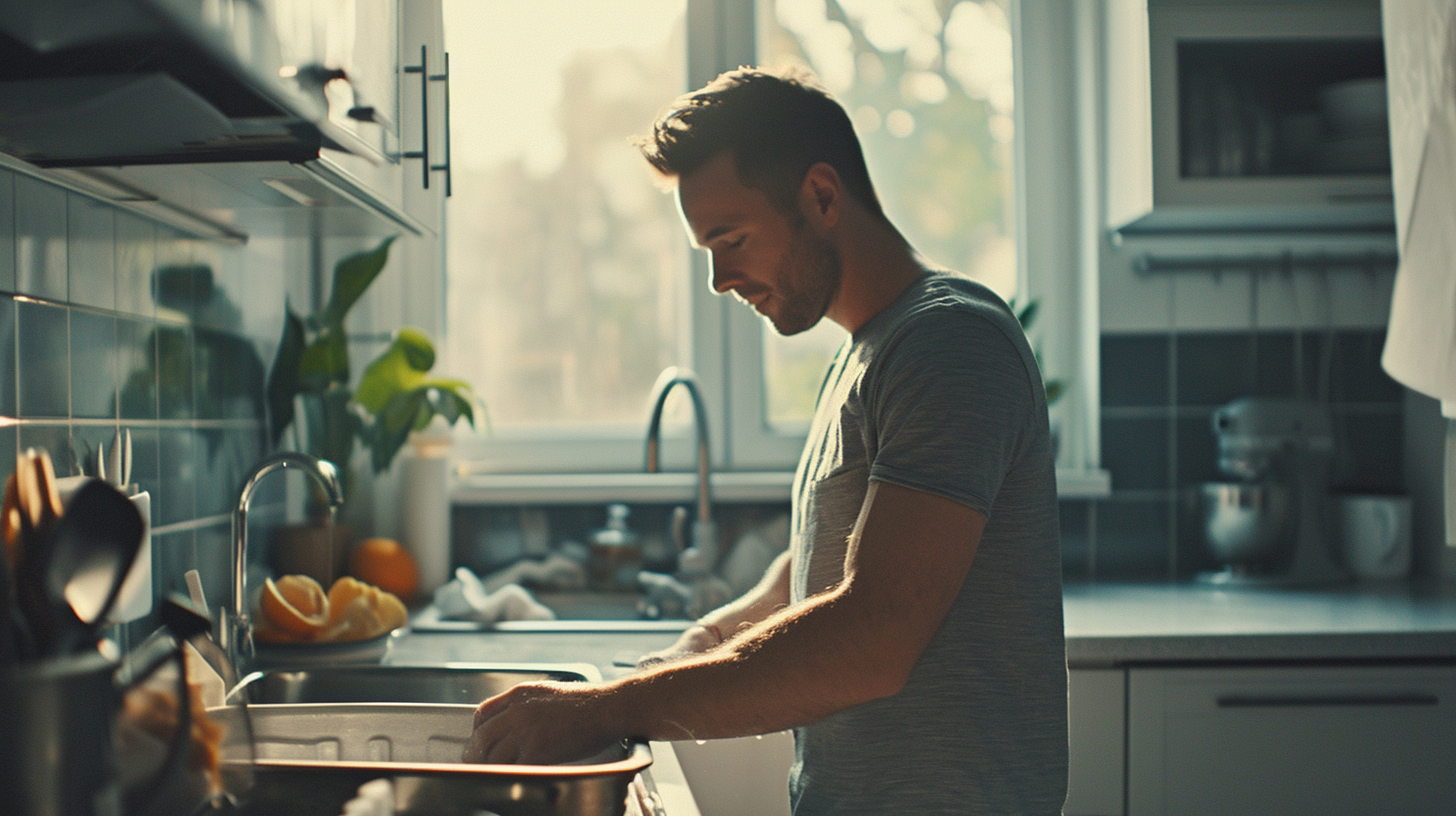 Un hombre en la cocina | Fuente: Midjourney