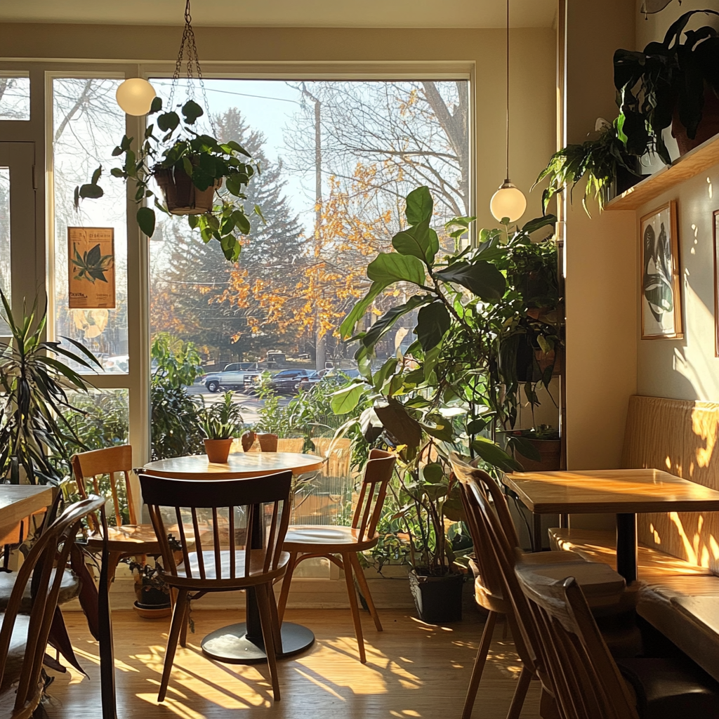 L'interno di una caffetteria | Fonte: Midjourney