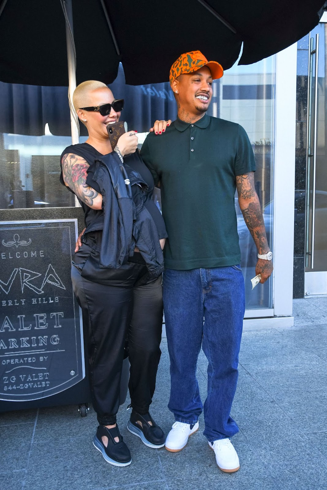 Amber Rose y Alexander "AE" Edwards fotografiados el 24 de septiembre de 2019, en Los Ángeles, California | Fuente: Getty Images