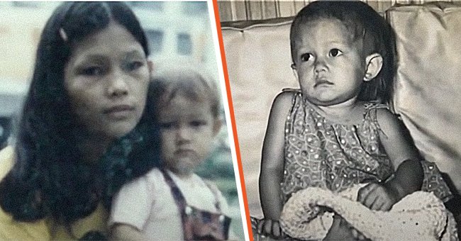 Fotografía de Nguyen Thi Dep y su hija, Leigh Small [Izquierda]; Fotografía de Leigh Small cuando era pequeña [Derecha]. | Foto: Youtube/WMTW-TV