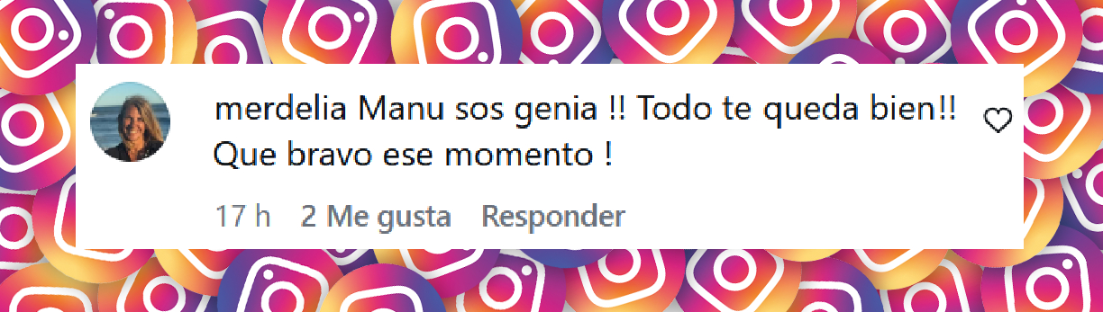 Comentario de una usuaria sobre el look de Manuela Viale | Fuente: Instagram/manuvialeok