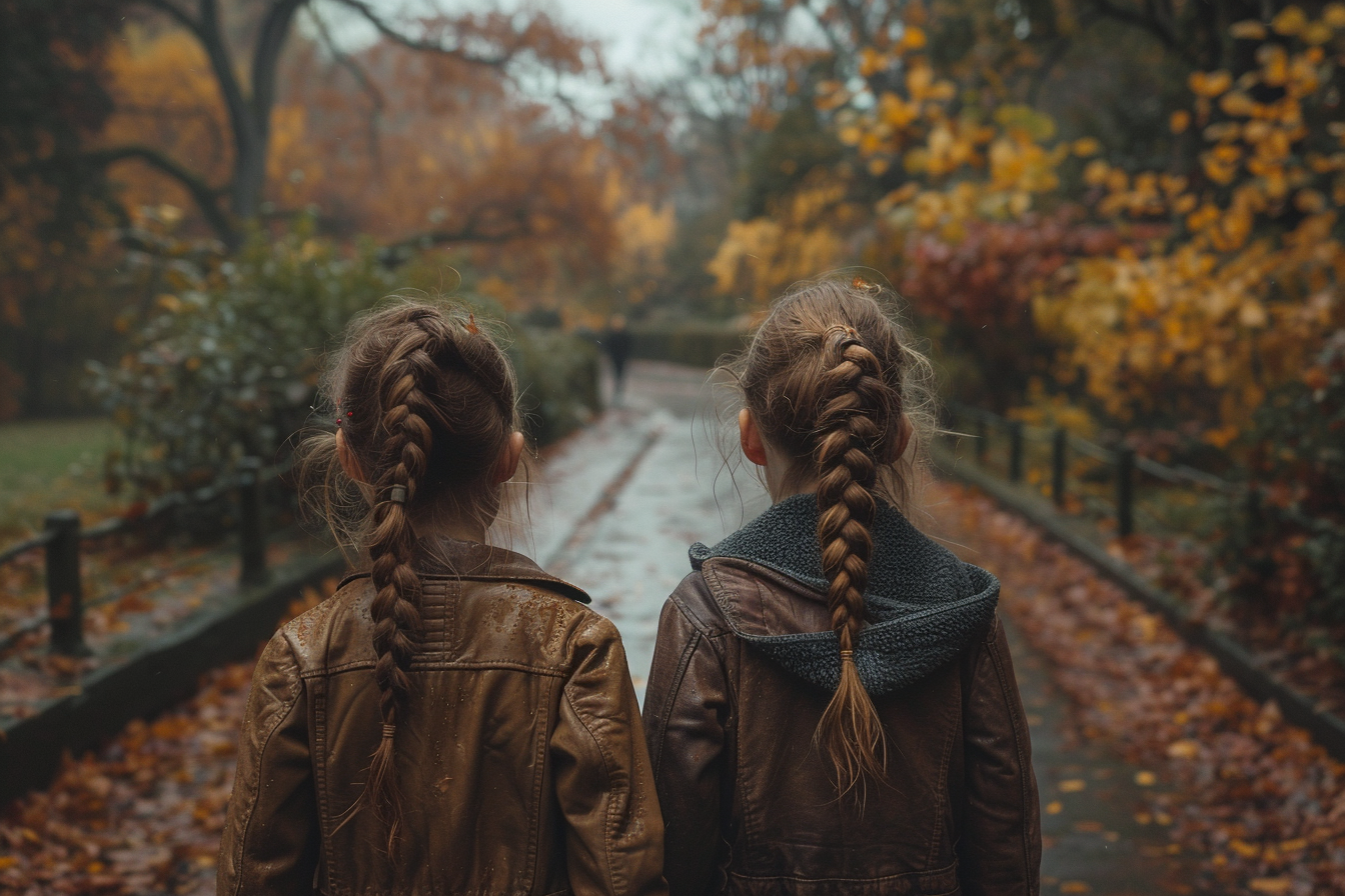 Dos chicas paseando por un parque | Fuente: Midjourney