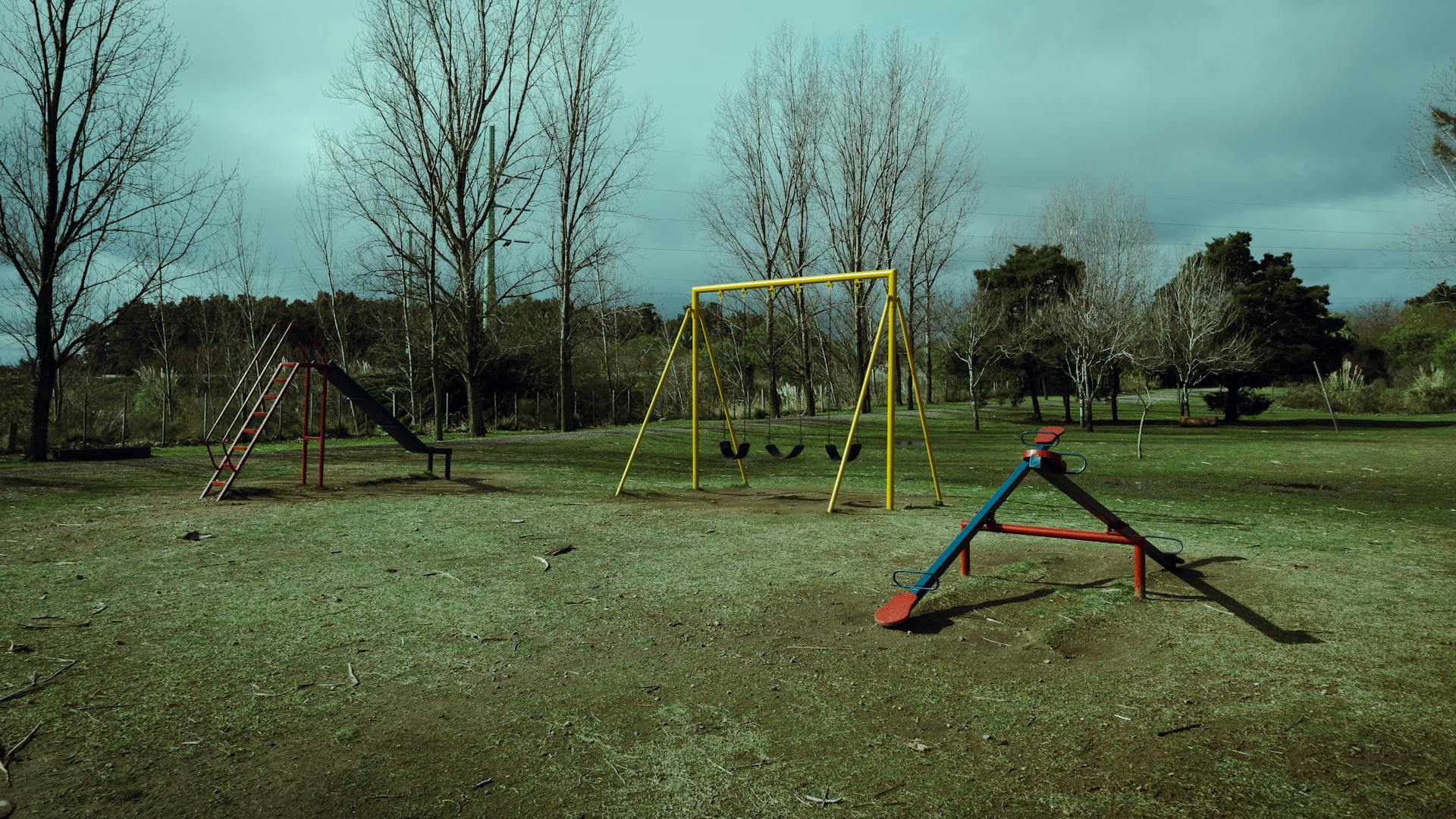 Una zona de juegos en un parque | Fuente: Pexels