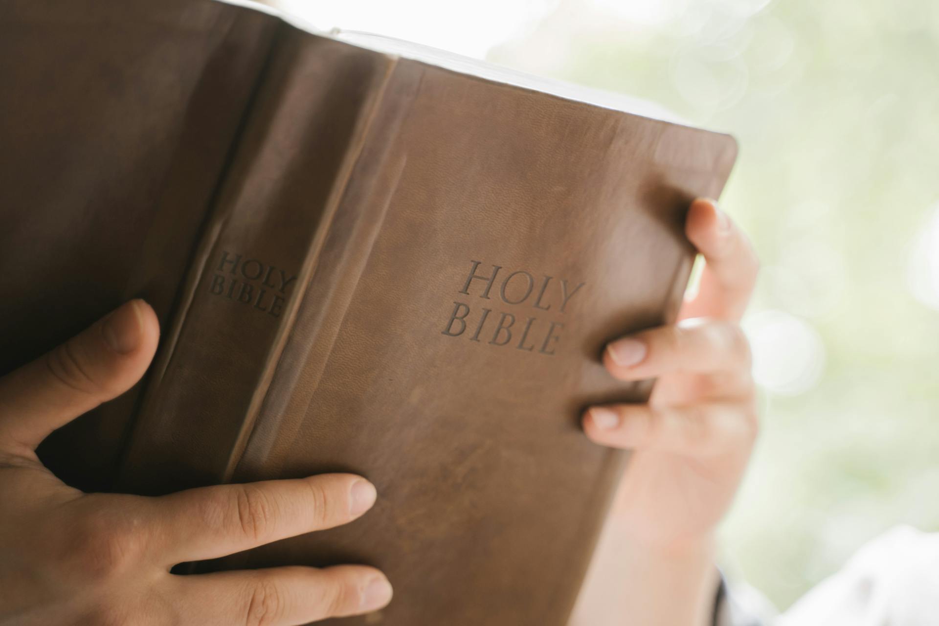 Una persona sosteniendo una biblia | Fuente: Pexels