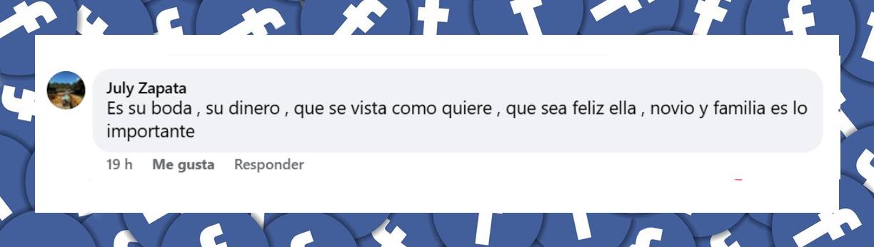 Comentario de una internauta ante la elección de vestuario de Paty Cantú y Christian Vázquez en su boda | Fuente: Facebook/elheraldodemexico