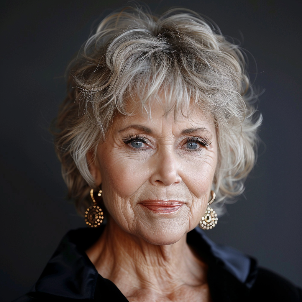 Representación en IA del aspecto que podría haber tenido Jane Fonda sin cirugía plástica | Foto: Midjourney