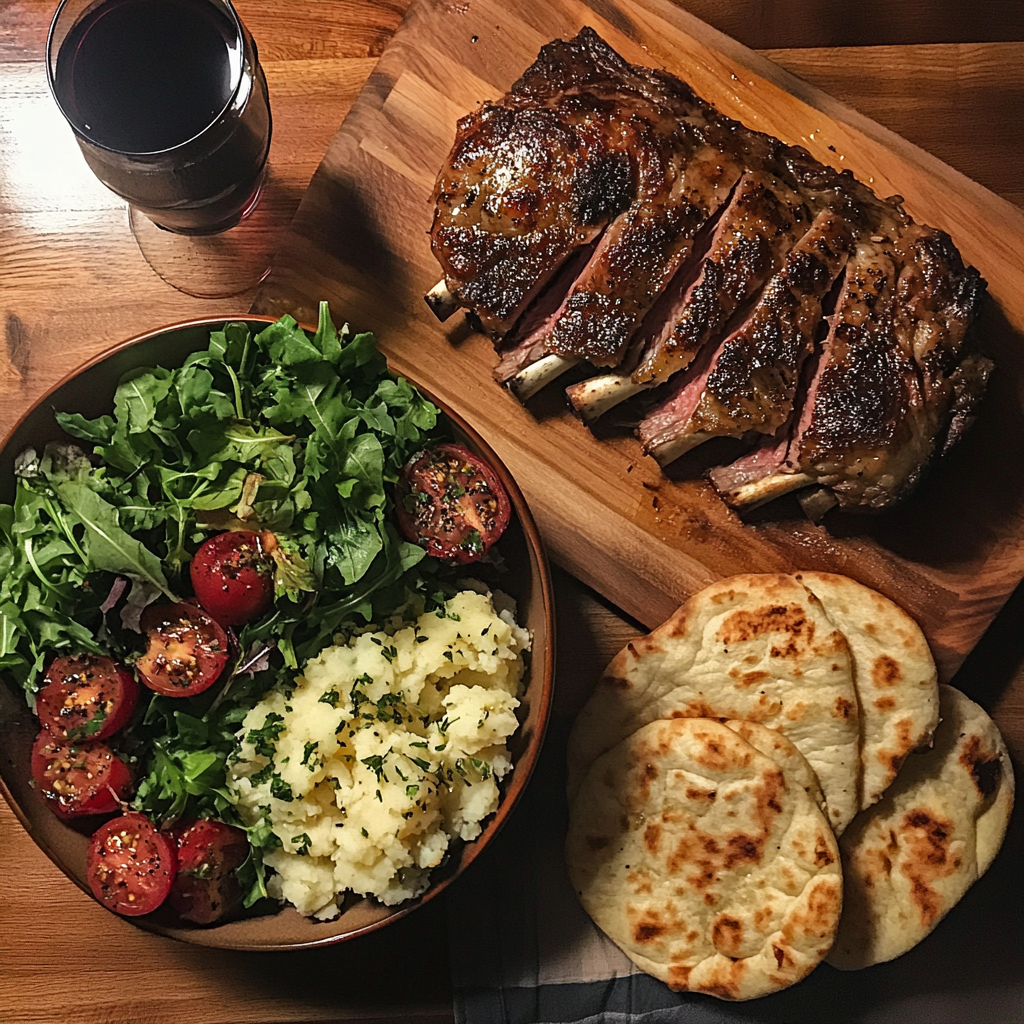 Comida en una mesa | Fuente: Midjourney