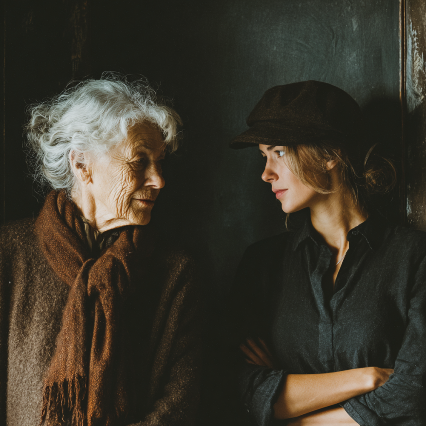 Dos mujeres hablando | Fuente: Midjourney