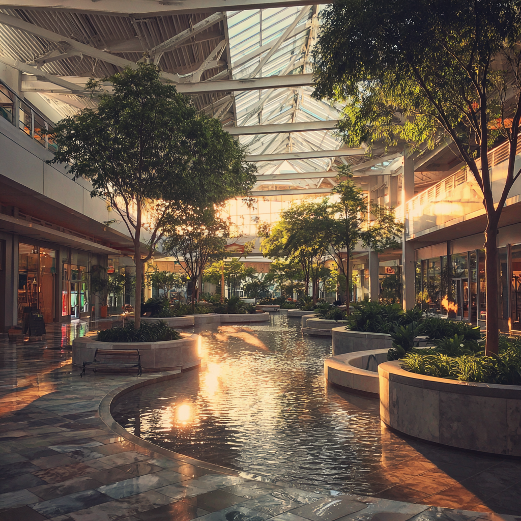 El interior de un centro comercial | Fuente: Midjourney