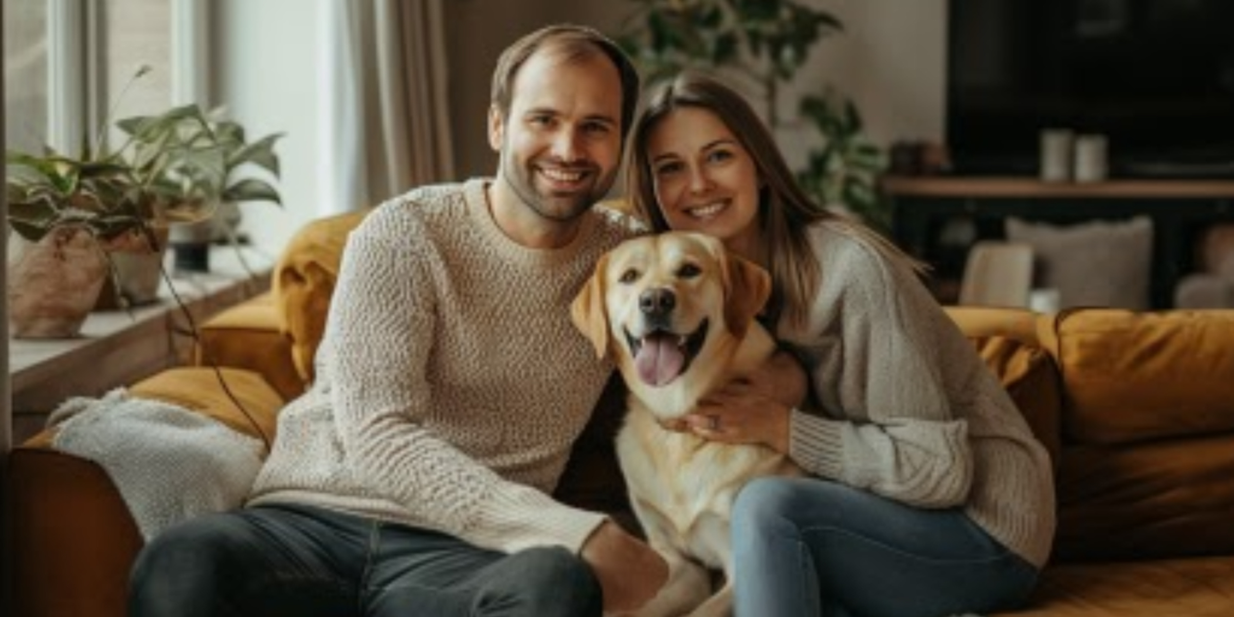 Una familia feliz con un perro | Fuente: Amomama